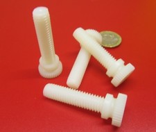 Nylon Plastic Thumb Screw, 3/8"-16 x 1 1/2" Length, 35/64" Shoulder Dia, 25 Pc