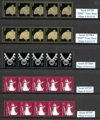 #ad Scott #3758 63a American Treasure PNC5s Compl. Set of 11 VFQUALITY Cat$16.05 $11.95