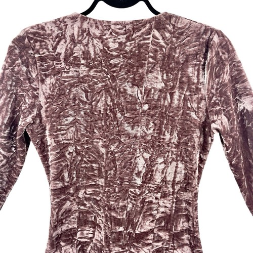 Makers of Dreams Velvet Bodysuit M, Plunge Neck, Twist Front, Boho Chic Sexy Top - Picture 10 of 24