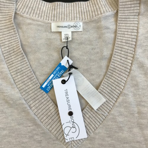 NWT Treasure & Bond Women's Colorblock V-Neck Sweater Size XXL A28 - Picture 3 of 4