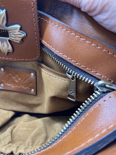 Patricia Nash Rosina Schultertasche aus gearbeitetem Leder hellbraun neu - Bild 10 von 24