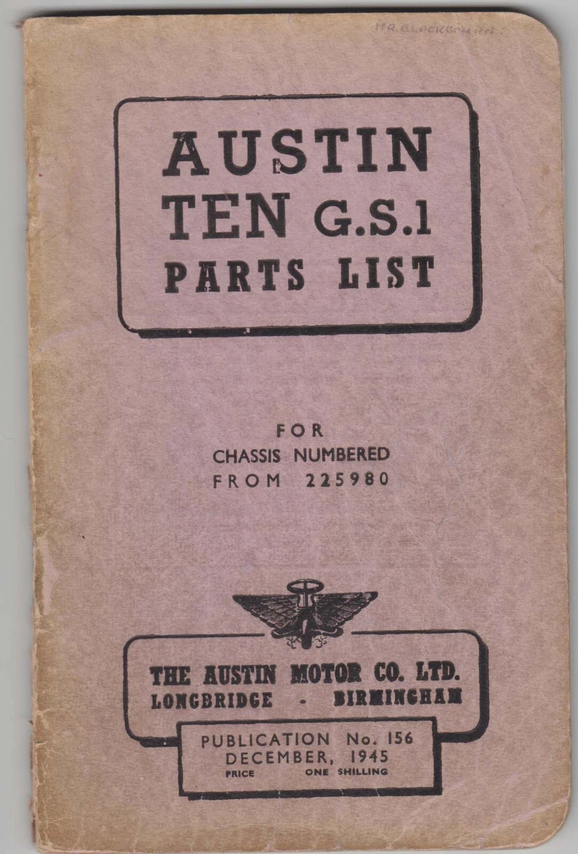 Austin ten spare parts deals