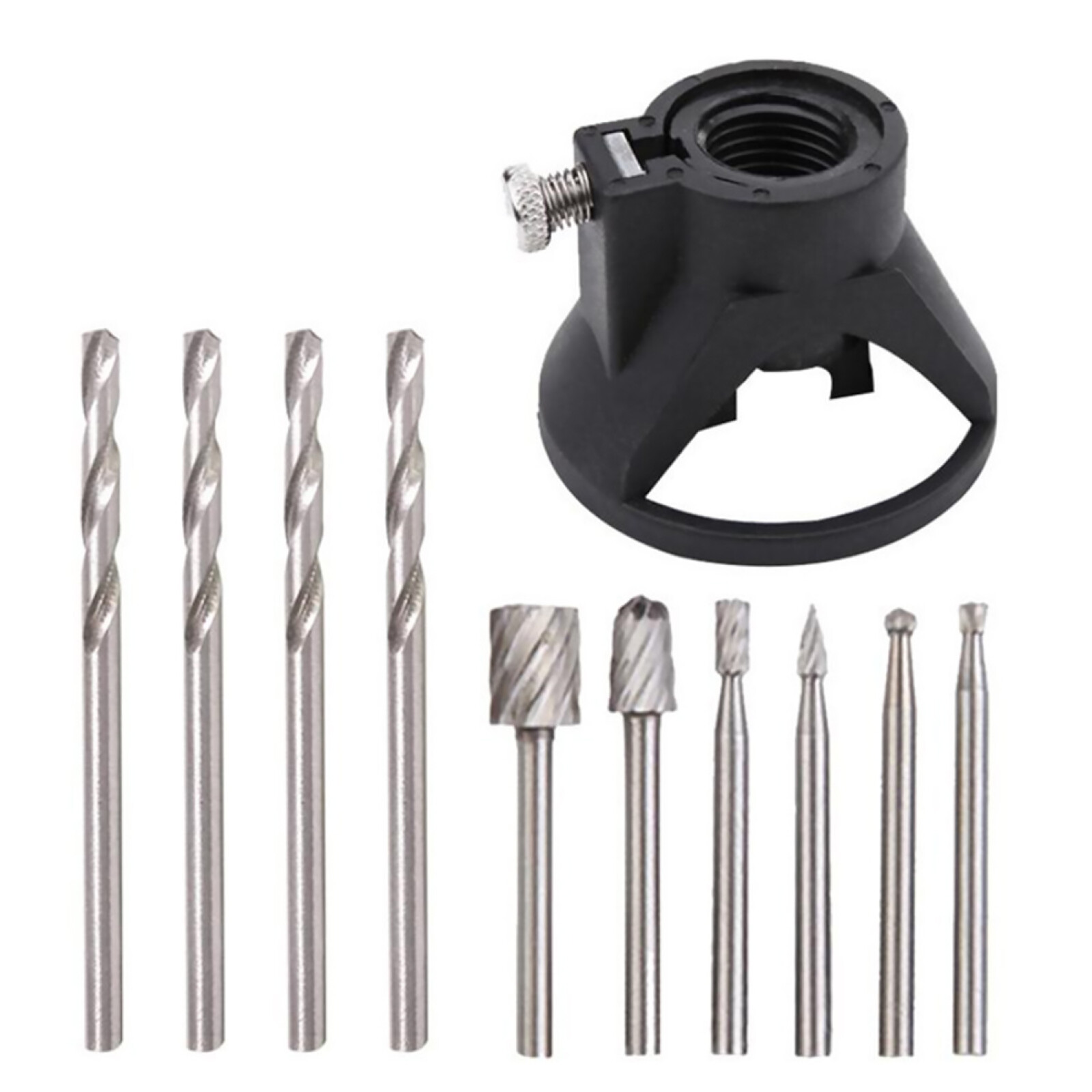 Rotary Multi Tool Cutting Guide HSS Router Drill Bits Attachment Kit for Dremel
