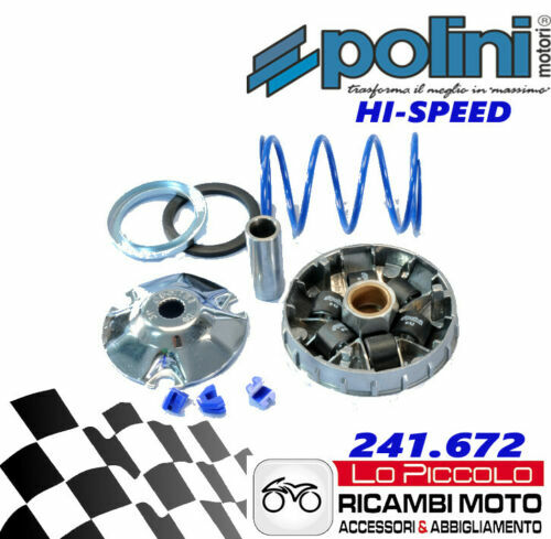 NEW POLINI HI-SPEED 6 ROLLER VARIATOR WITH SPRING PIAGGIO ZIP SP LIBERTY FREE 50 - Picture 1 of 1