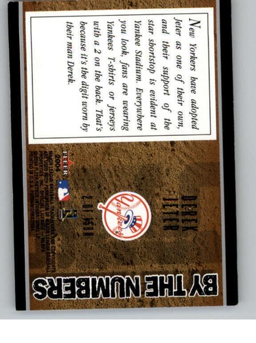 2004 Fleer Patchworks By the Numbers #2 Derek Jeter (ref 145627) - Picture 2 of 2