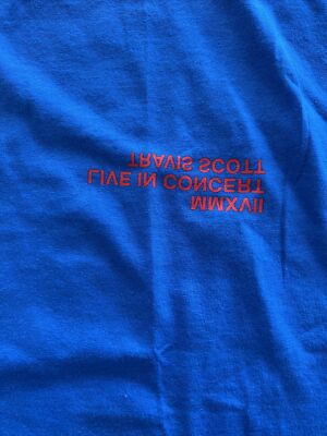 Travis Scott Birds Eye View Tour Tee Blue Size Extra Large