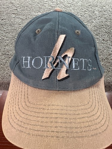 VINTAGE New Orleans Hornets Hat Mens Gray NBA Basketball Strapback Cap TEI - Picture 3 of 10