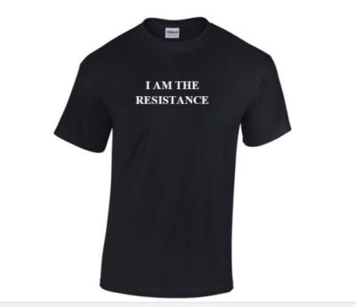 I Am The Resistance Anti-Trump #RESIST Protest Liberal Black Cotton Mens T-Shirt