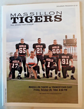 football program Massillon Tigers vs Youngstown East Oct 29, 1993 cover captains
