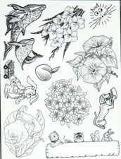 Unmounted Rubber Stamp Plate, Unmounted/Uncut Pink Rubber Stamps