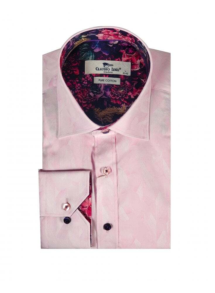 Жаккардовая ткань Claudio Lugli с рубашкой Rose Borte rosa (победа Тайсона Фьюри)