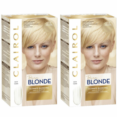 2-New NNE COTY HAIR Clairol Nice N Easy Born Ultimate Blonding Bleach Blonde Hai