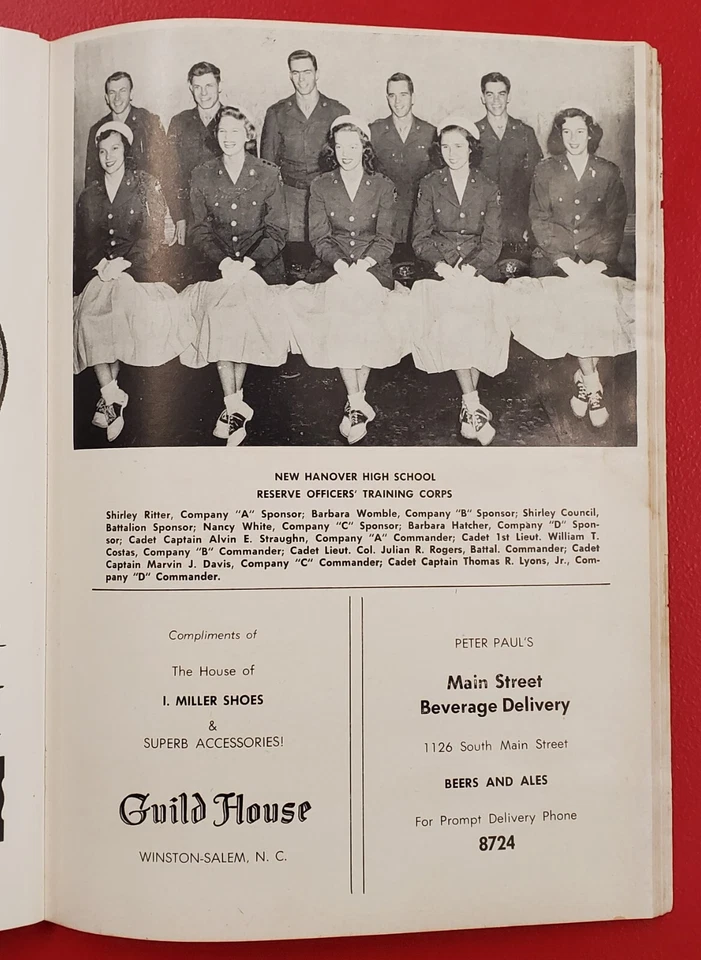 Piedmont Bowl 1951 New Hanover vs Concord Program High School Football Ticket - Image 4 of 4