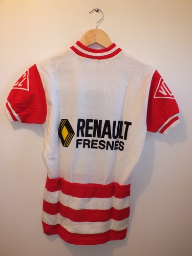 + Maillot de cycliste vintage, tricot Renault Crylor Rhône Poulenc n°8 + - Foto 4 di 7