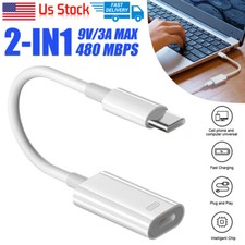 2in1 iOS to USB-C Adapter Type-C Charging Data Transmission 480Mbps For iPhone15