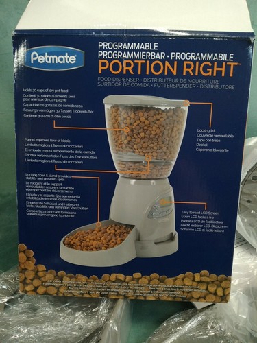 Petmate Dog Cat Portion Control Digital Programmable Auto Pet Food Dispenser - Picture 4 of 6