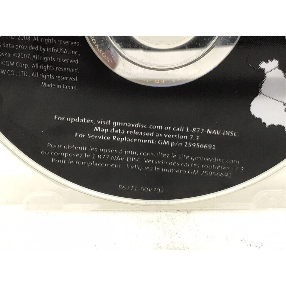 NAVIGATION SYSTEM MAP DVD USA/CANADA P/N 25956691 VERSION 7.3 "D029" - Image 4 of 4