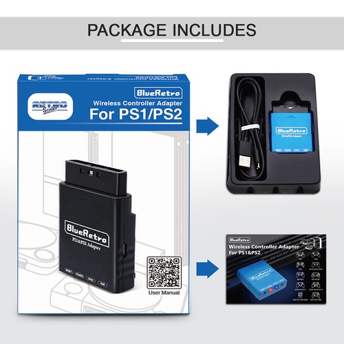 Wireless Game Controller Converter for PS3/PS4/PS5 for PS2 PS1 Game Console - Picture 11 of 24