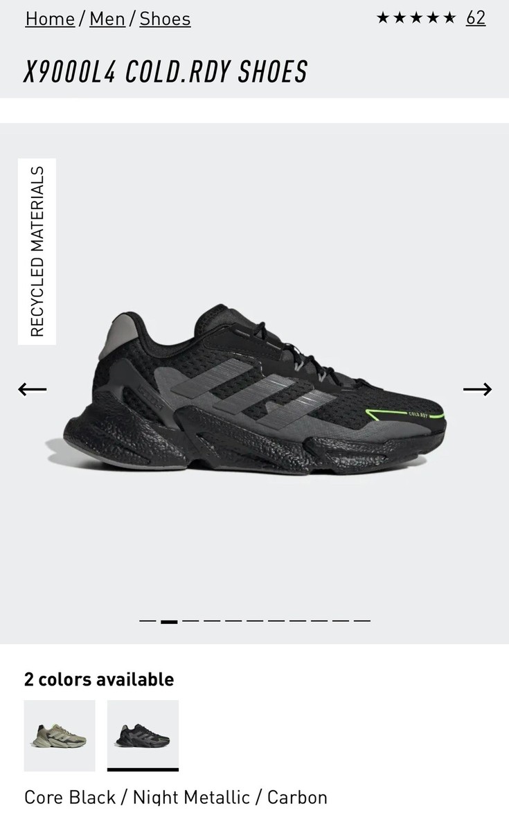 Size 9.5 - Adidas X9000L4 Cold.Rdy Black Night Metallic for sale
