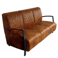 NEW!! high quality 3 seater leather sofa art deco industrial loft style