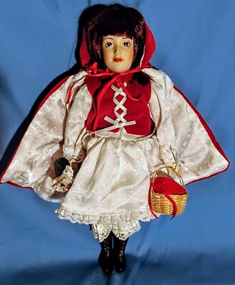 1988 Little Red Riding Hood Danbury Mint Storybook Doll Collection 11'' no box