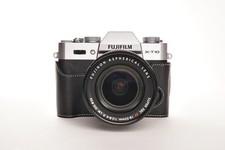 Genuine Real Leather Half Camera Case Bag Cover for FUJIFILM XT20 XT10