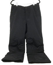 Lands End Youth Boy Girl Squall Snow Pants Black Adjustable Waist Sz Large 14 16