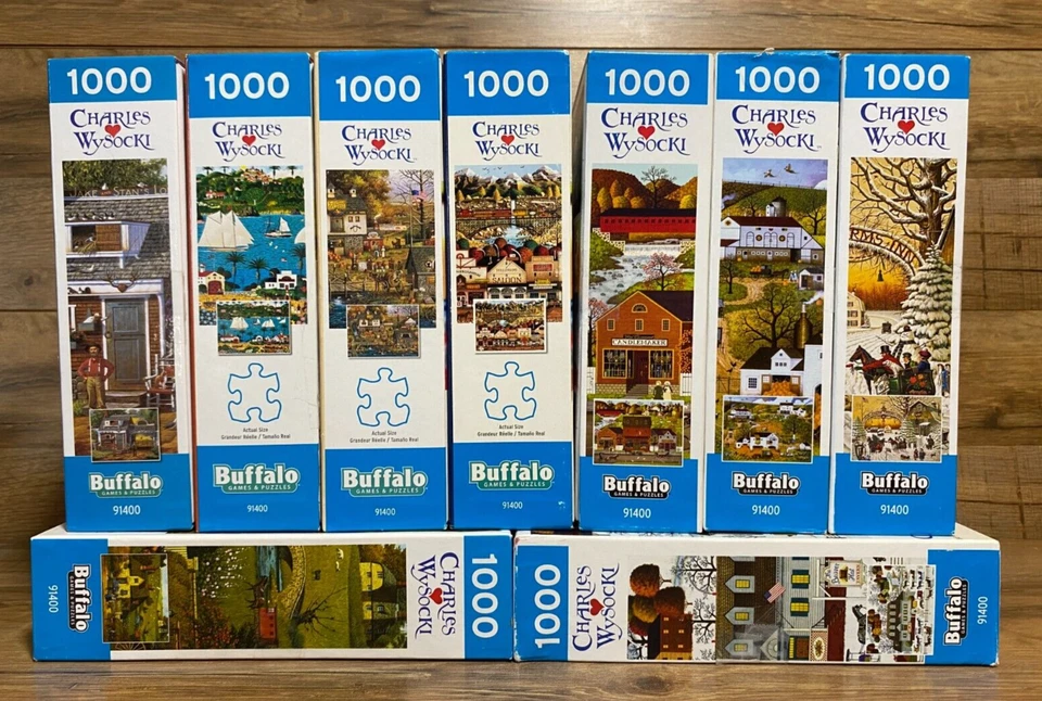 LOTE DE 9 - ROMPECABEZAS CHARLES WYSOCKI - BUFFALO - 1000 PIEZAS - CW-C Foto 3 de 4