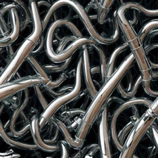 Chrome Header Pipes - 18"x46" Hydrographic Film Hydro Dipping Dip Water Transfer