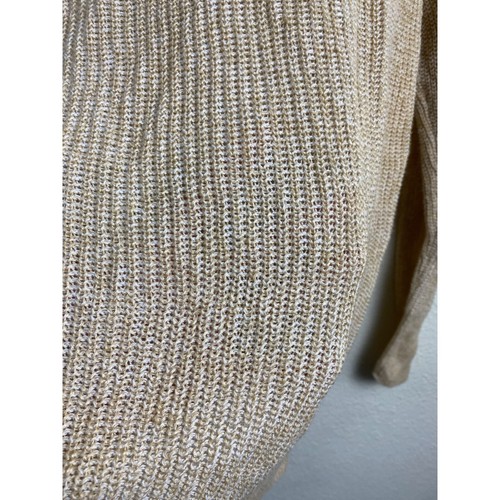 J. Crew Linen Blend beige Button Front Knit Cardigan Sweater Women Size Small - Picture 11 of 12