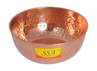 Copper Bowl Pure Copper Hammered 400ML Approx For Ayurveda Health Benefits ,