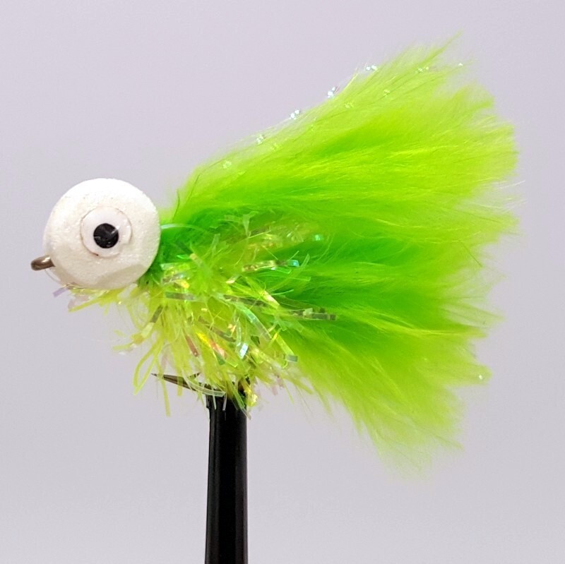3 x Lime Fritz Booby Fly Fishing Trout Flies Size 10  (BB39)