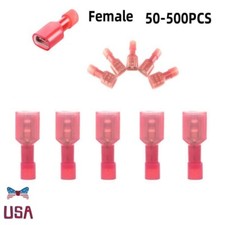 22-16 AWG Spade Wire Connectors Fully Insulated Nylon Female Terminal