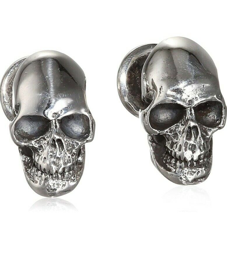 King Baby Studio Solid Silver .925 Skull Cufflinks NIB 100 King Baby Studio Solid Silver .925 Skull Cufflinks NIB 100
