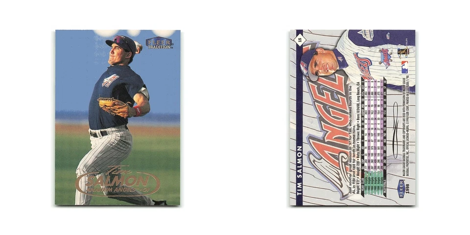 Tim Salmon 1998 Fleer Tradition #15 Anaheim Angels Baseball Card NM - Image 3 of 3