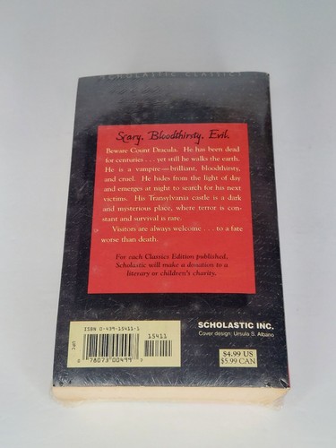 Scholastic Classics Creepy Classica 3 Book Lot Sealed Dracula Raven Dr. Jekyll - Imagen 2 de 3