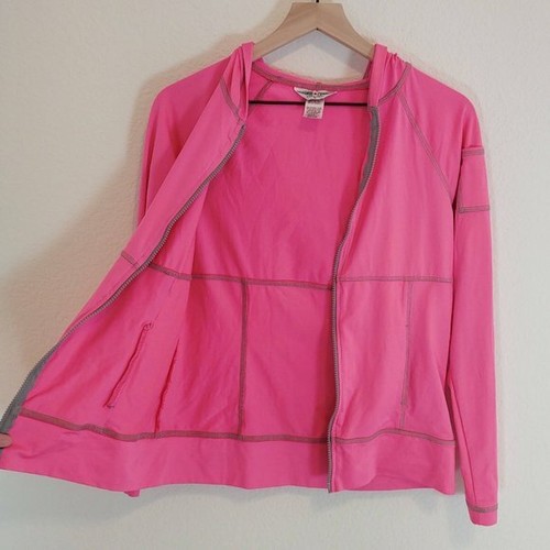 Hard Tail Small S Jacket Hood Power Up Neon Pink Active Athleisure Hoodie Hooded - Picture 4 of 6