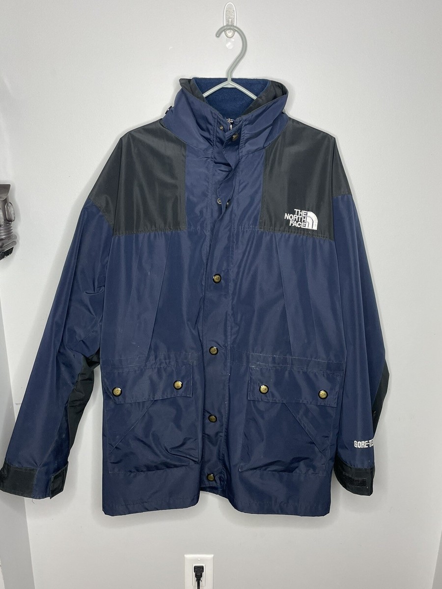 Vintage The North Face Jacket Gore Tex Full Zip Blue Black L
