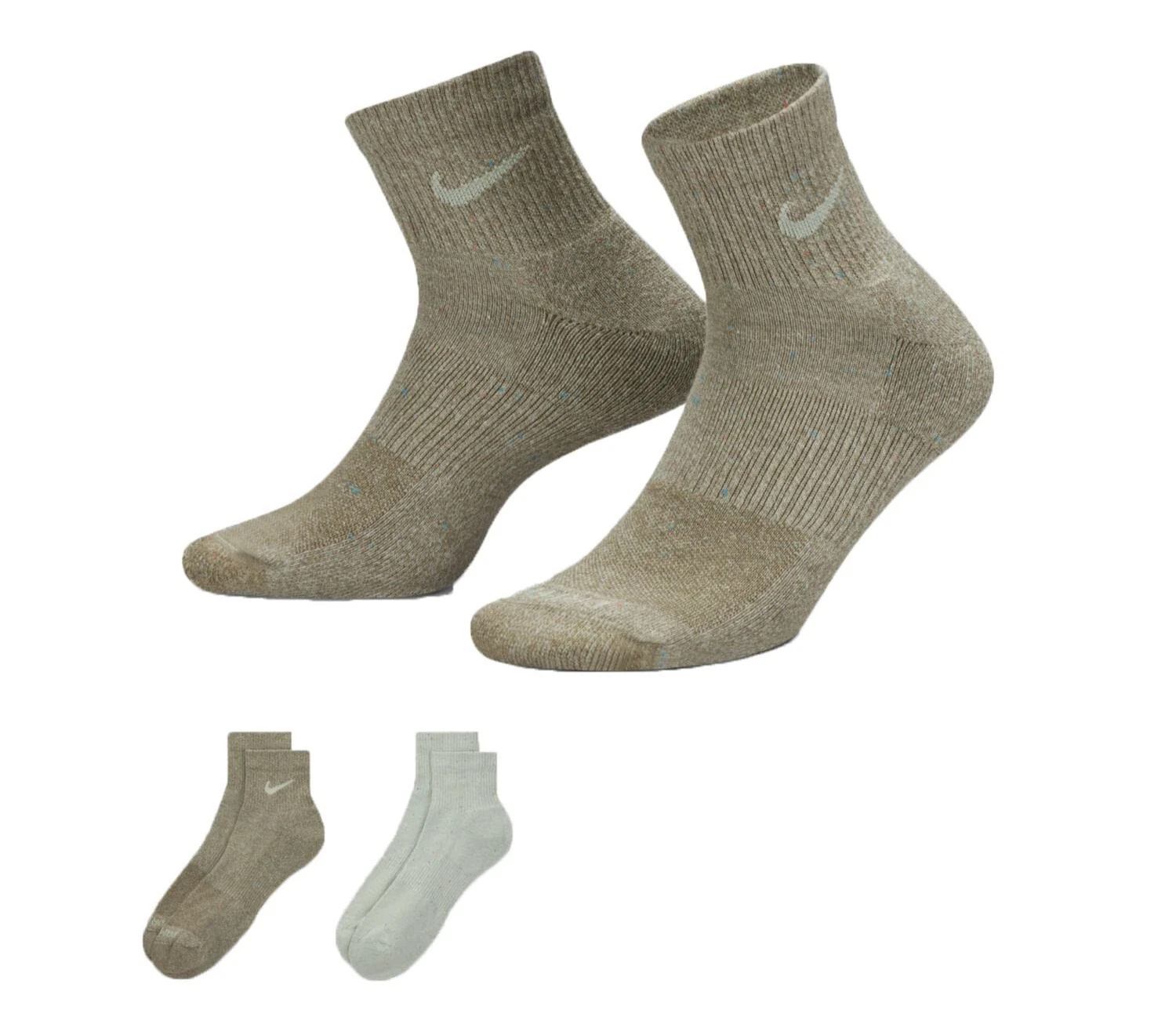 Nike Everyday Plus Cushioned Ankle Socks - DR5295 905 - Multi - 2 Pair - Size: L