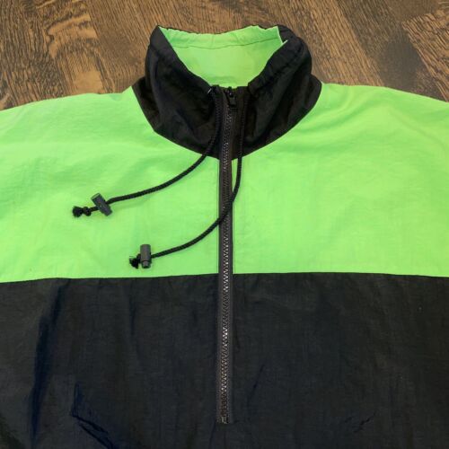 Vtg 80s Jacket PERE MAR Windbreaker Neon Colorblock NYLON Fresh Prince MENS  XL