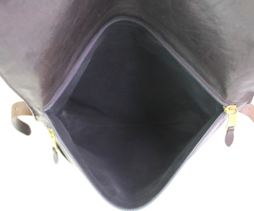 BORSA MESSENGER X-BODY IL BISONTE ITALIA MARRONE VERA PELLE PATTA ZIP TRACOLLA - Foto 16 di 16