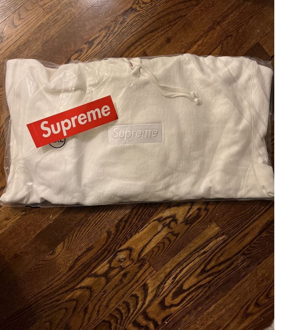 Supreme Box Logo Hoodie FW23 White Size XXL *ships 2day* | eBay