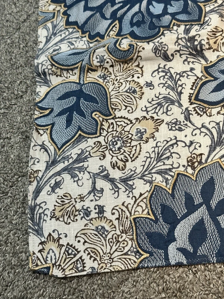 Cowtan Tout Fabric Sample 16.5” x 18” Andra Lapis Crafts Floral Bloom Blue - Image 3 of 4