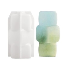High Temperature Resistant Silicone Vase Mold Geometric Blocks Decoration Mould