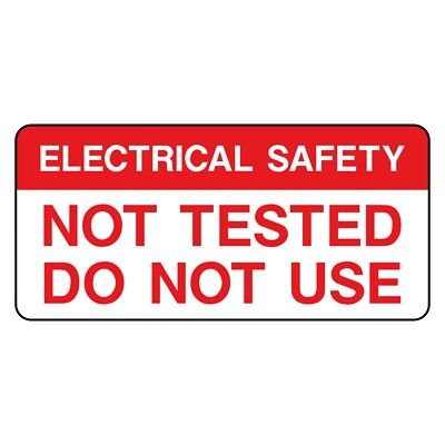 Elektrische Sicherheit - nicht geprüft Aufkleber | QUAL0020
