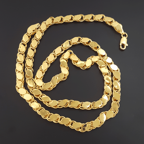 Altin Zincir 60 cm Kette Goldkette 22 Karat Vergoldet Gelin Kolye Pullu Zincir Altin Zincir 60 cm Kette Goldkette 22 Karat Vergoldet Gelin Kolye Pullu Zincir