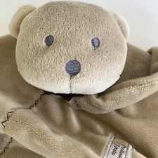 Carter's Precious Firsts BROWN TEDDY BEAR Lovey Security Blanket Soft Rattle
