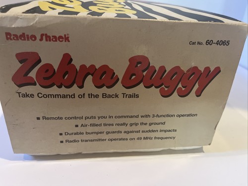 Vintage Tandy RC Car Zebra Buggy Retro Toy 80's 90's remote control - Never Used - Picture 6 of 20