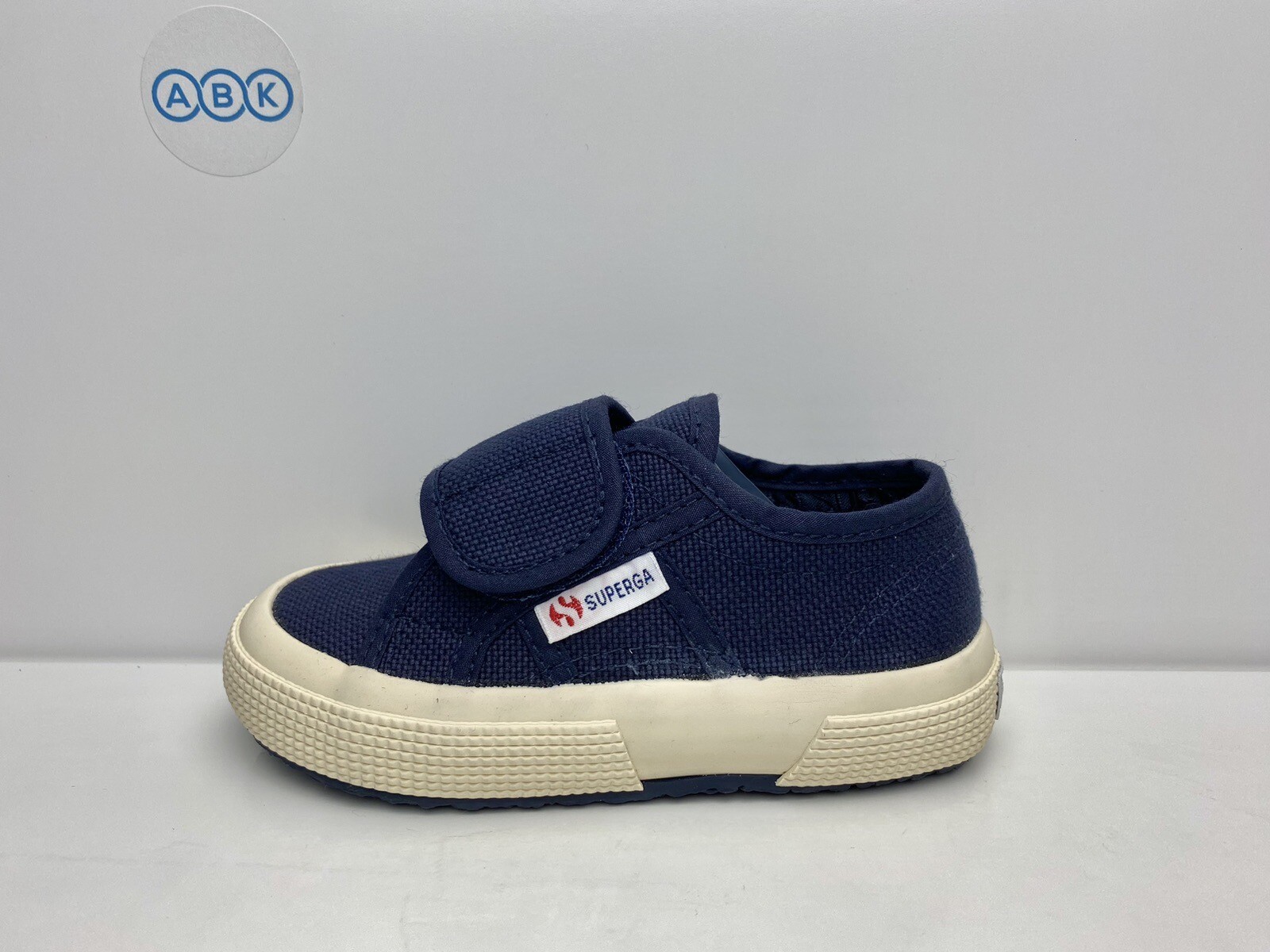 Superga 2750 Baby Toddler Cotu Classic Strap Canvas Trainer Navy UK Size 6 EU 23