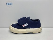Superga 2750 Baby Toddler Cotu Classic Strap Canvas Trainer Navy UK taglia 6 EU 23